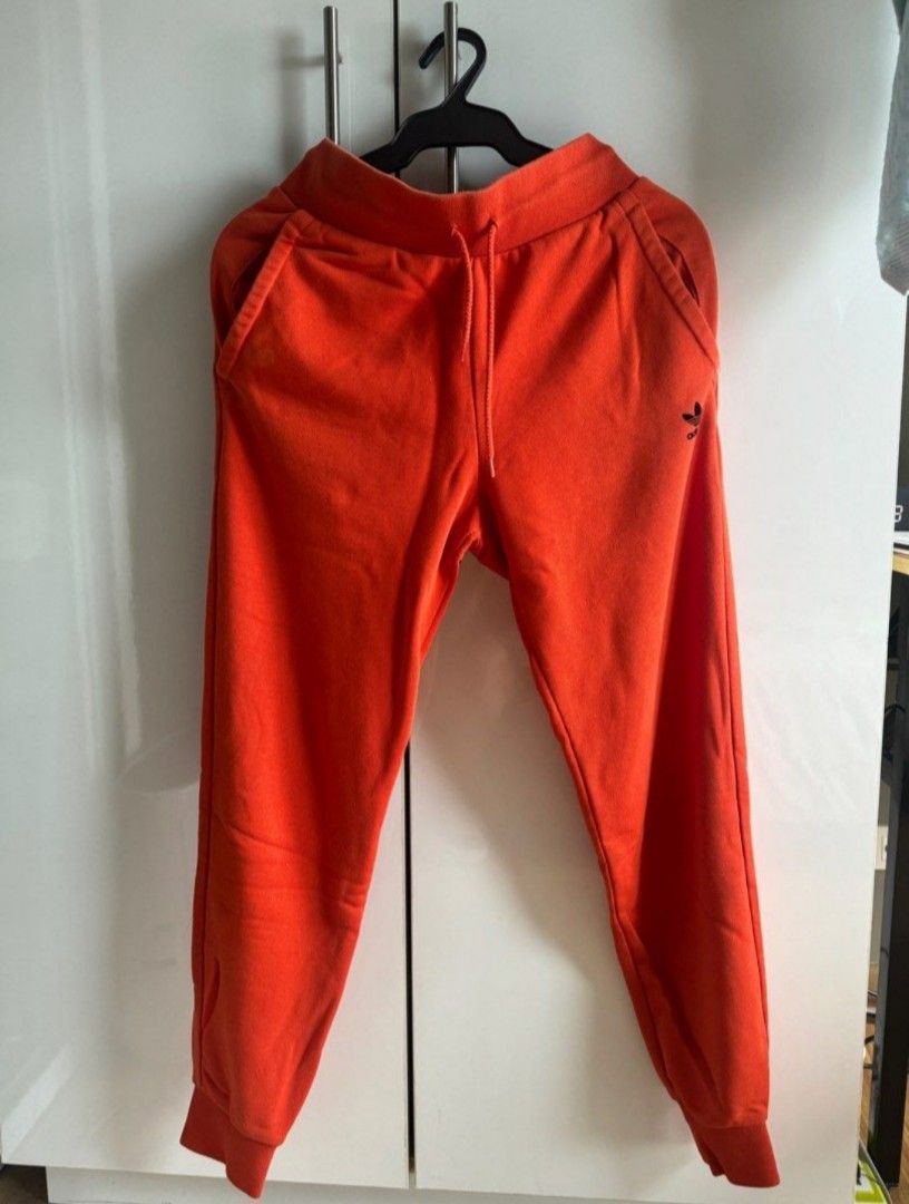S M Adidas Orange Joggers Women s Fashion Activewear on Carousell