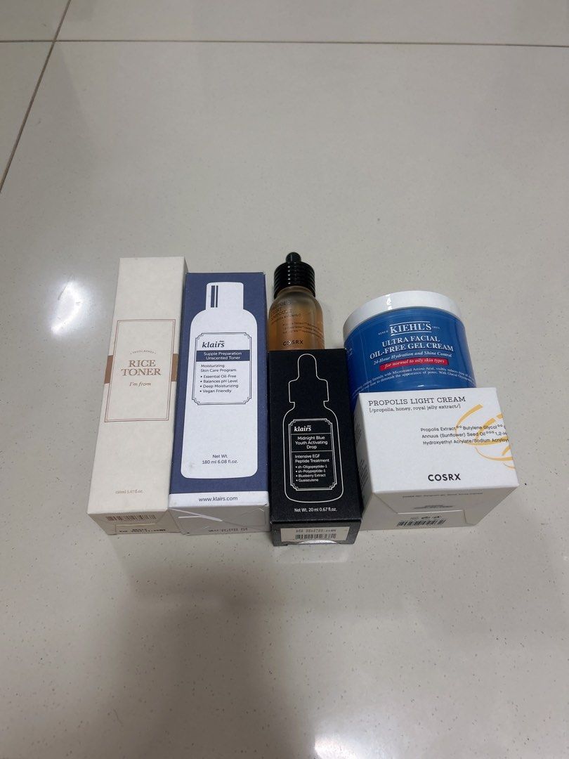 Assorted skincare I m from Klairs Kiehls Cosrx Beauty