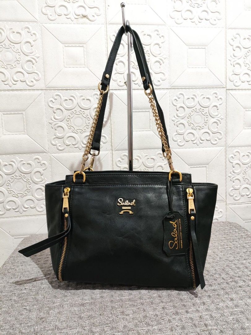 Authentic Salad double strap shoulder bag Luxury Bags Wallets