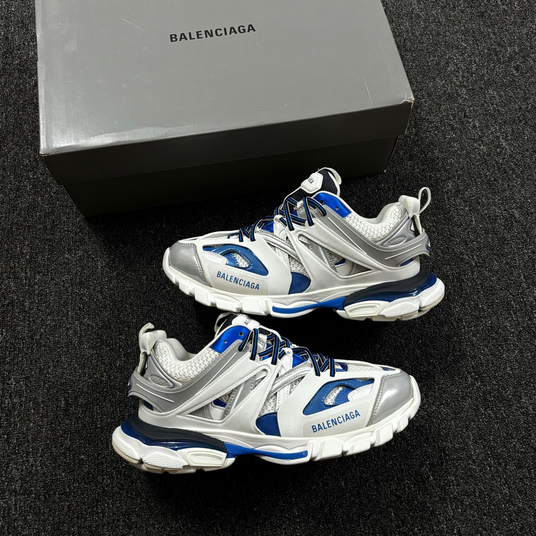 Balenciaga Track Blue White Sneakers Eur42 UK8 9 Men s Fashion
