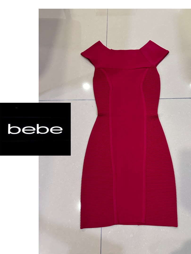 Bebe red top bodycon dress