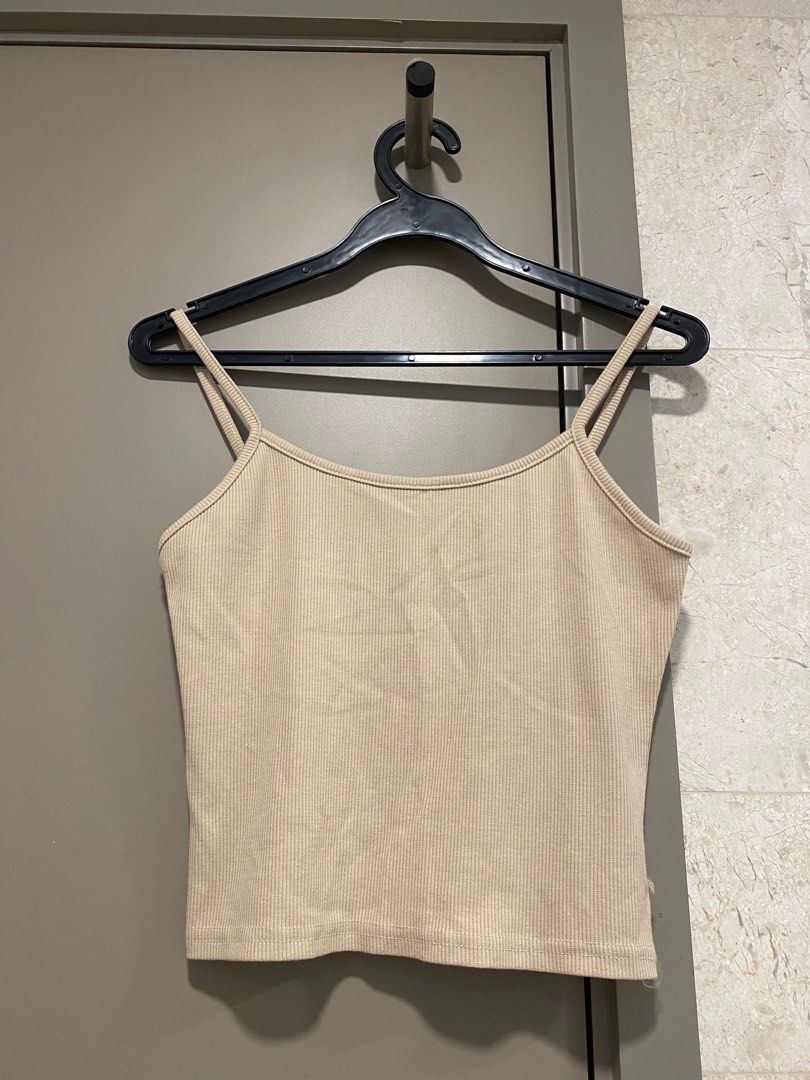 Elastic spaghetti best sale strap tank top
