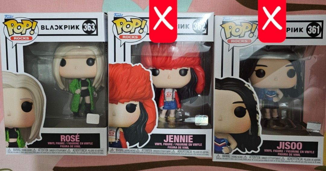 BLACKPINK - Jisoo #361/Jennie #362 /Rose #363 Funko Pop! Rocks, Hobbies &  Toys, Toys & Games on Carousell