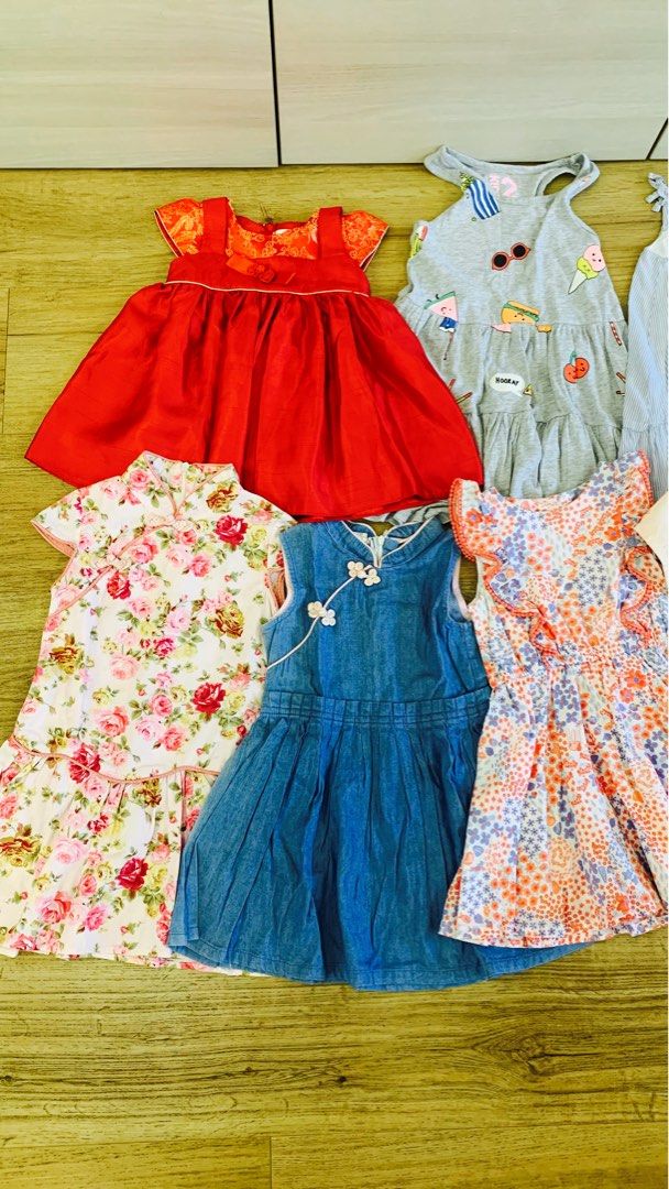 Bundles Girls CNY dress cheongsam selling cheap to clear Babies Kids Babies Kids Fashion on Carousell