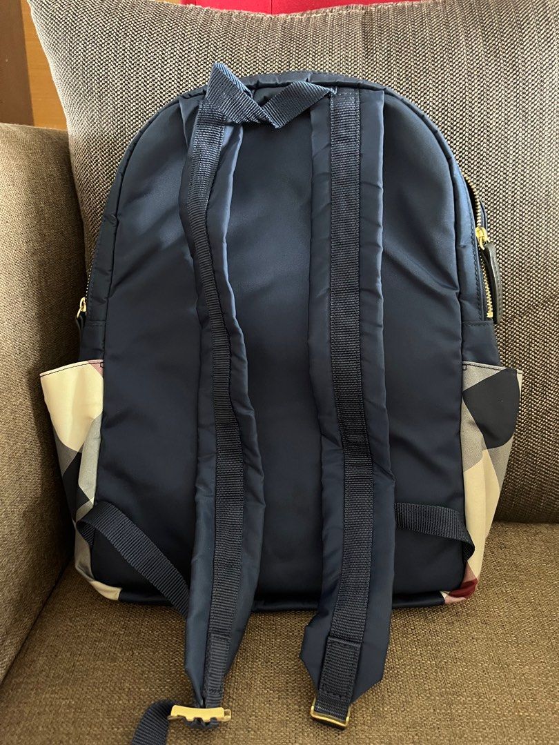 Burberry blue 2025 label backpack