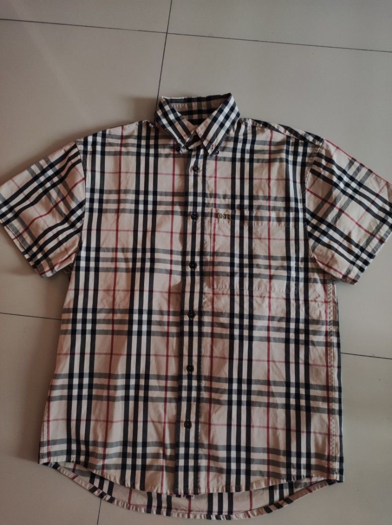 Burberry X Gosha Rubchinskiy oversized shirt Logo nova check