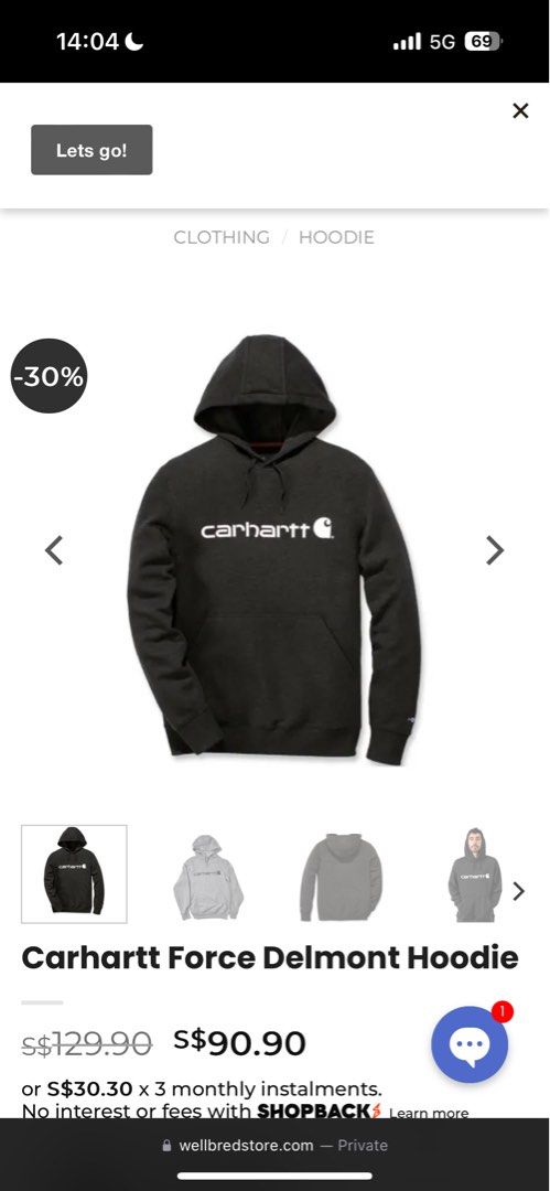 carhartt force hoodie Men s Fashion Tops Sets Hoodies on