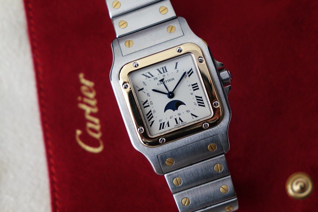 Cartier santos cheap galbee moonphase