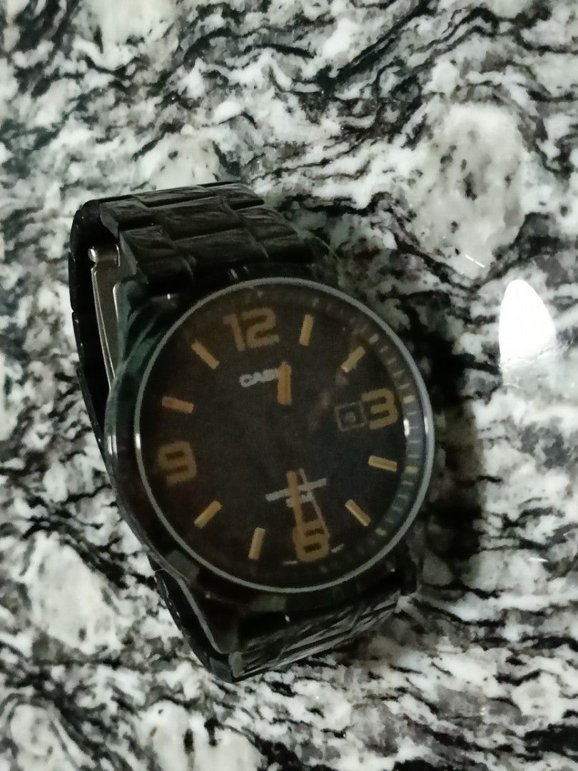 Casio black shop analog watch