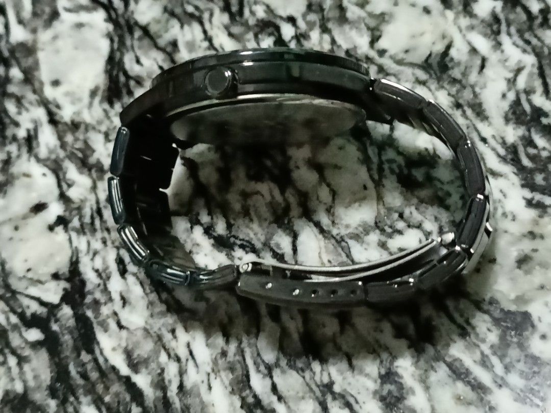 Casio black discount metal watch