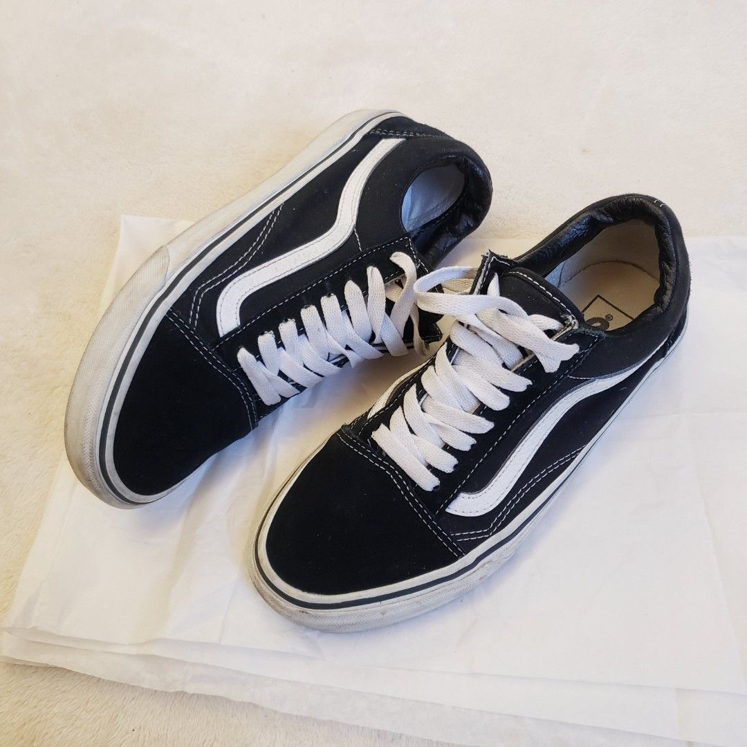 Womens black vans shoes discount
