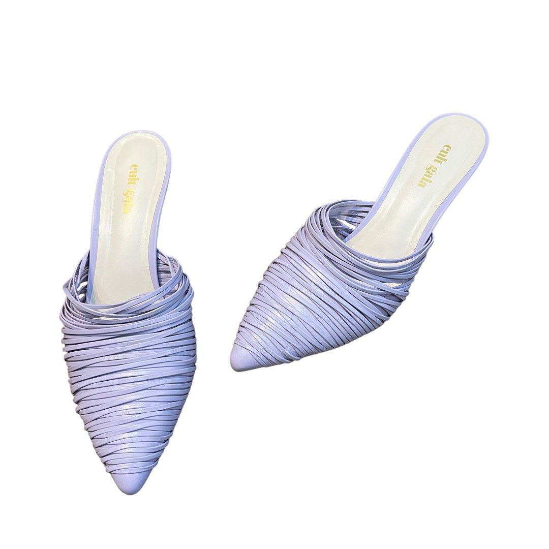 Cult gaia sage leather mules discount