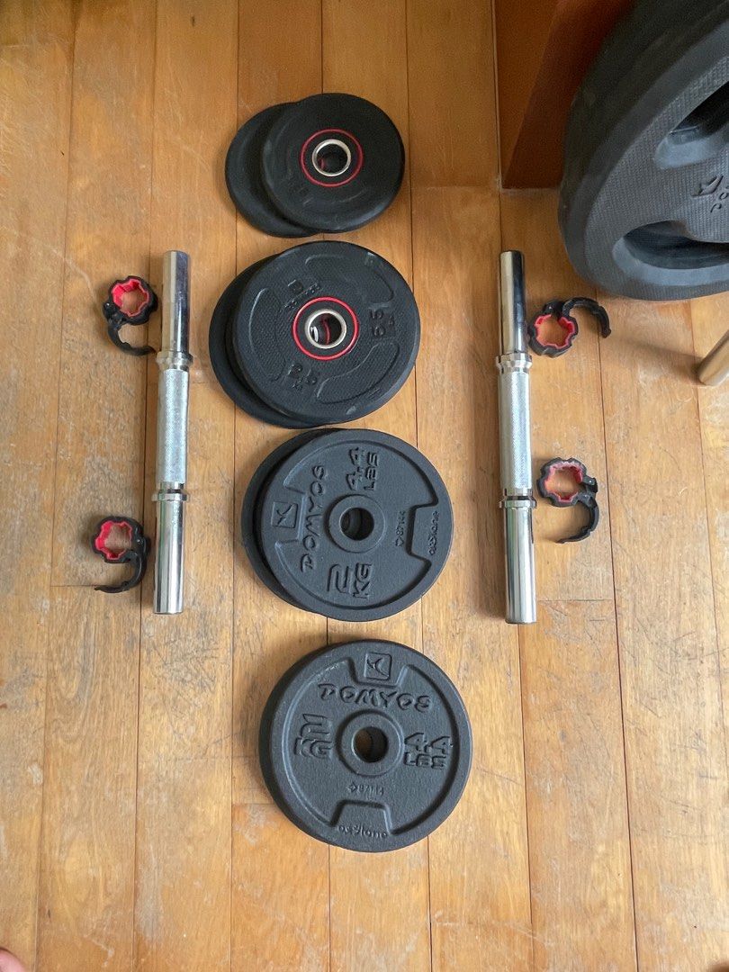 Decathlon best sale barbell set