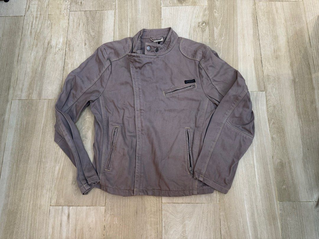 DkNY SAMPLE Grey DENIM JACKET M, 名牌, 服裝 Carousell