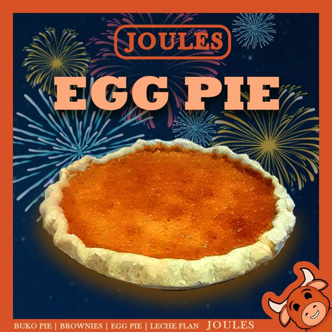 Egg Pie (ADVANCED ORDERS ONLY) (Category: Other Food & Drinks) located in Quezon City. Submitted by lijoma (Listing ID 1282936833, Image 1). Description: 🥧Egg Pie for 200 pesos only!🥧 🥧Order in the morning and get freshly baked egg pie by the afternoon! 🥧We also accept pre-orders and resellers (1-2 days in advance). Other products: Buko Pie, Brownies, Leche Flan, and Mini Brownies! *Delivery within the Bayan Novaliches only. Additional charge