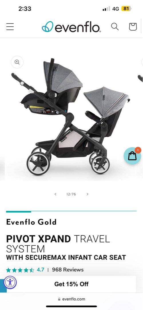 Evenflo gold cheap pivot xpand