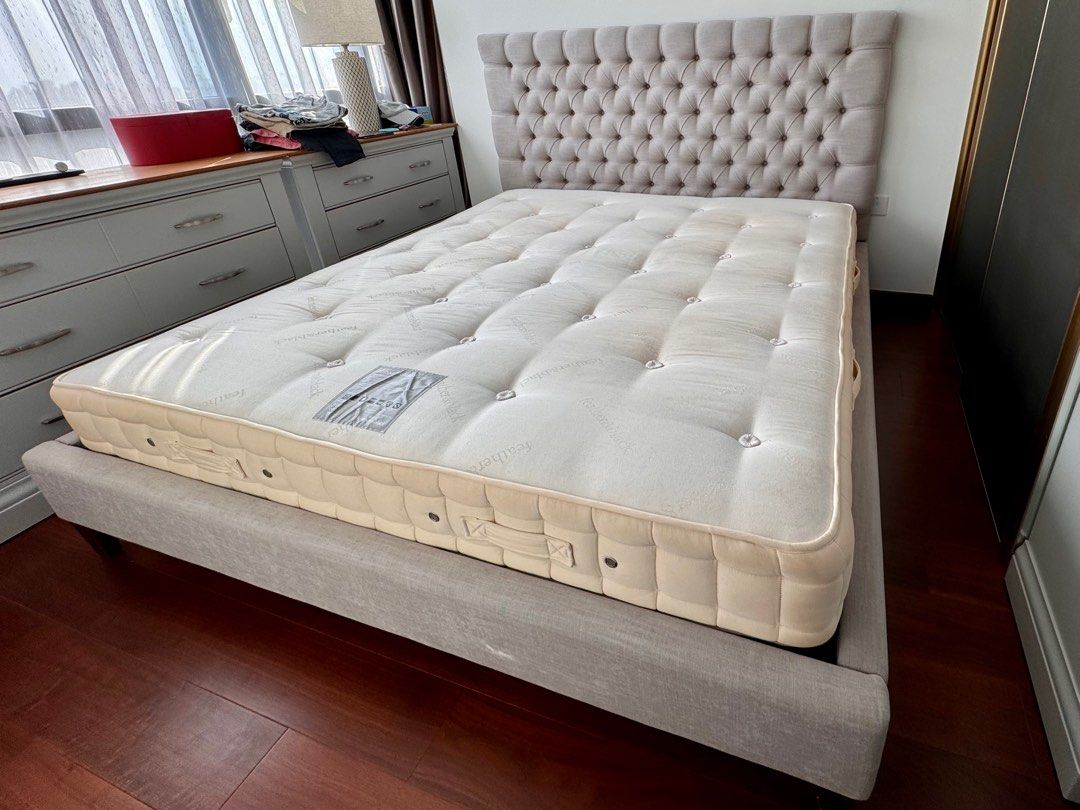 Feather and black store super king bed