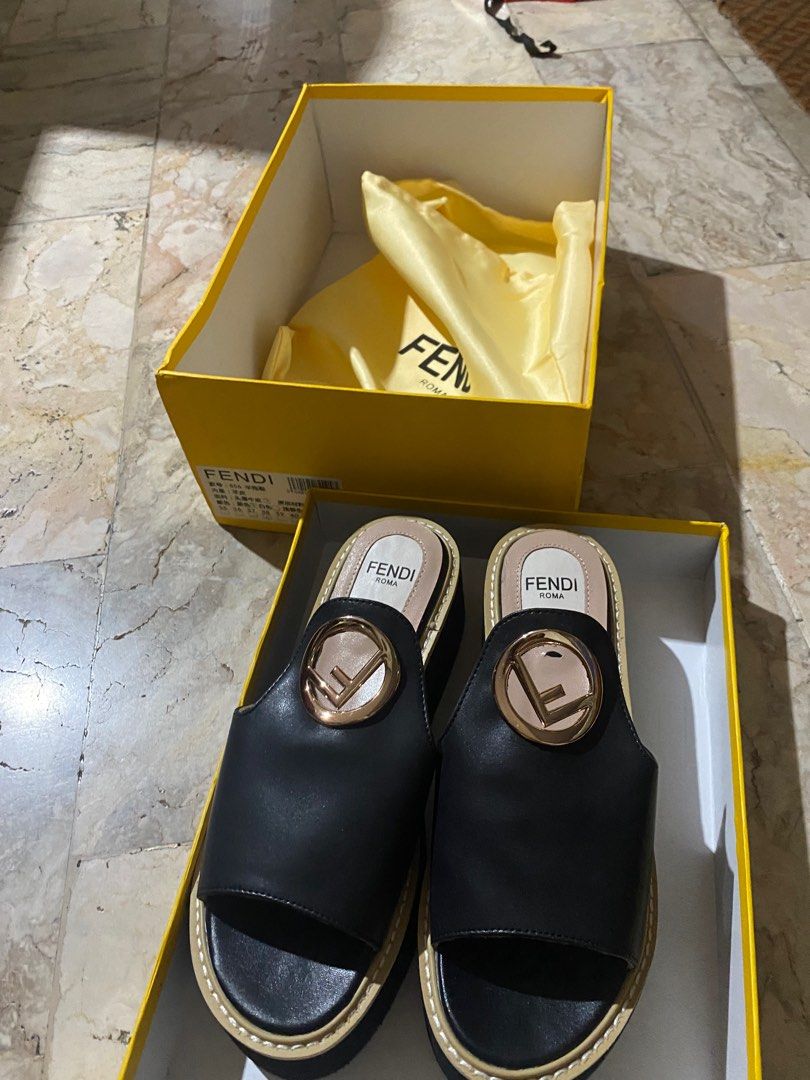 Fendi wedges sale clearance