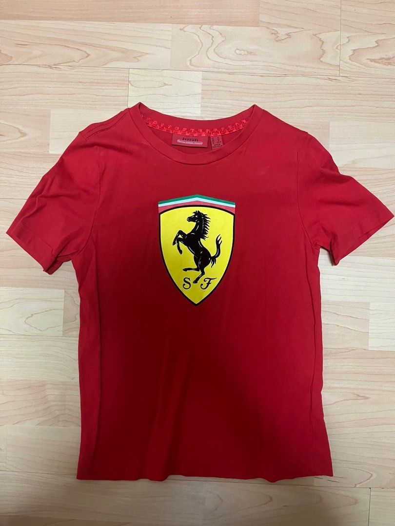 Ferrari T shirt kids authentic Men s Fashion Tops Sets Tshirts Polo Shirts on Carousell