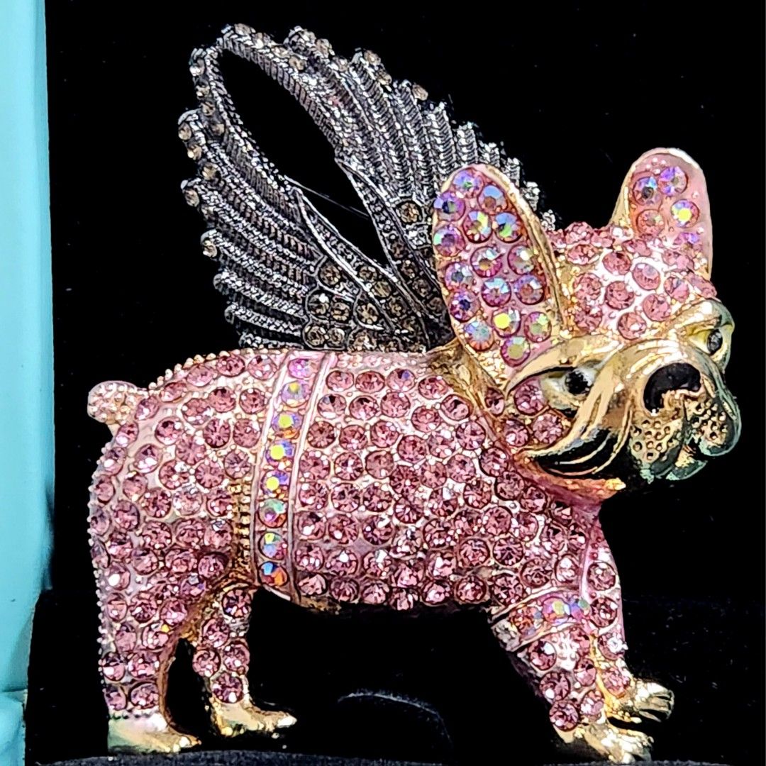 French bulldog brooch sales