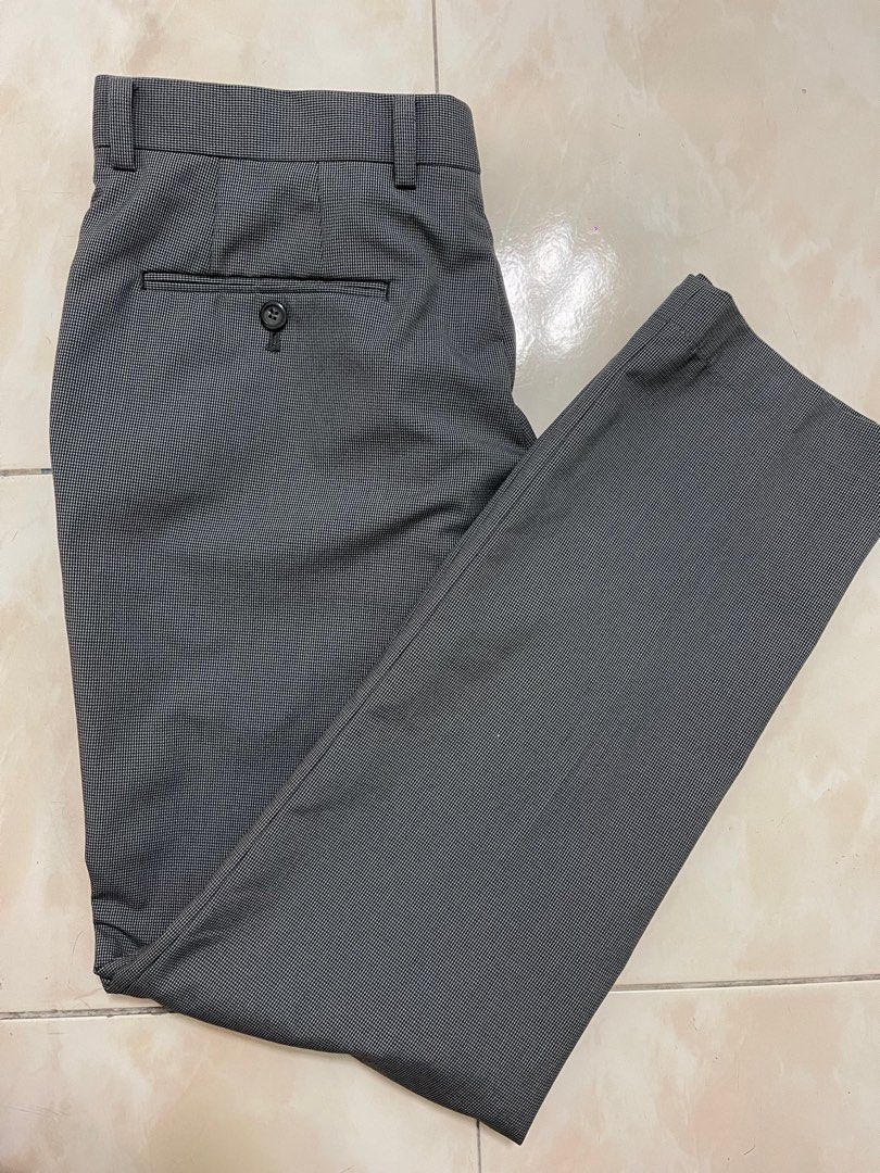 Trousers Mens High Waist Pants Slim Fit Dress Casual Formal Dress Suit Pants  New | eBay
