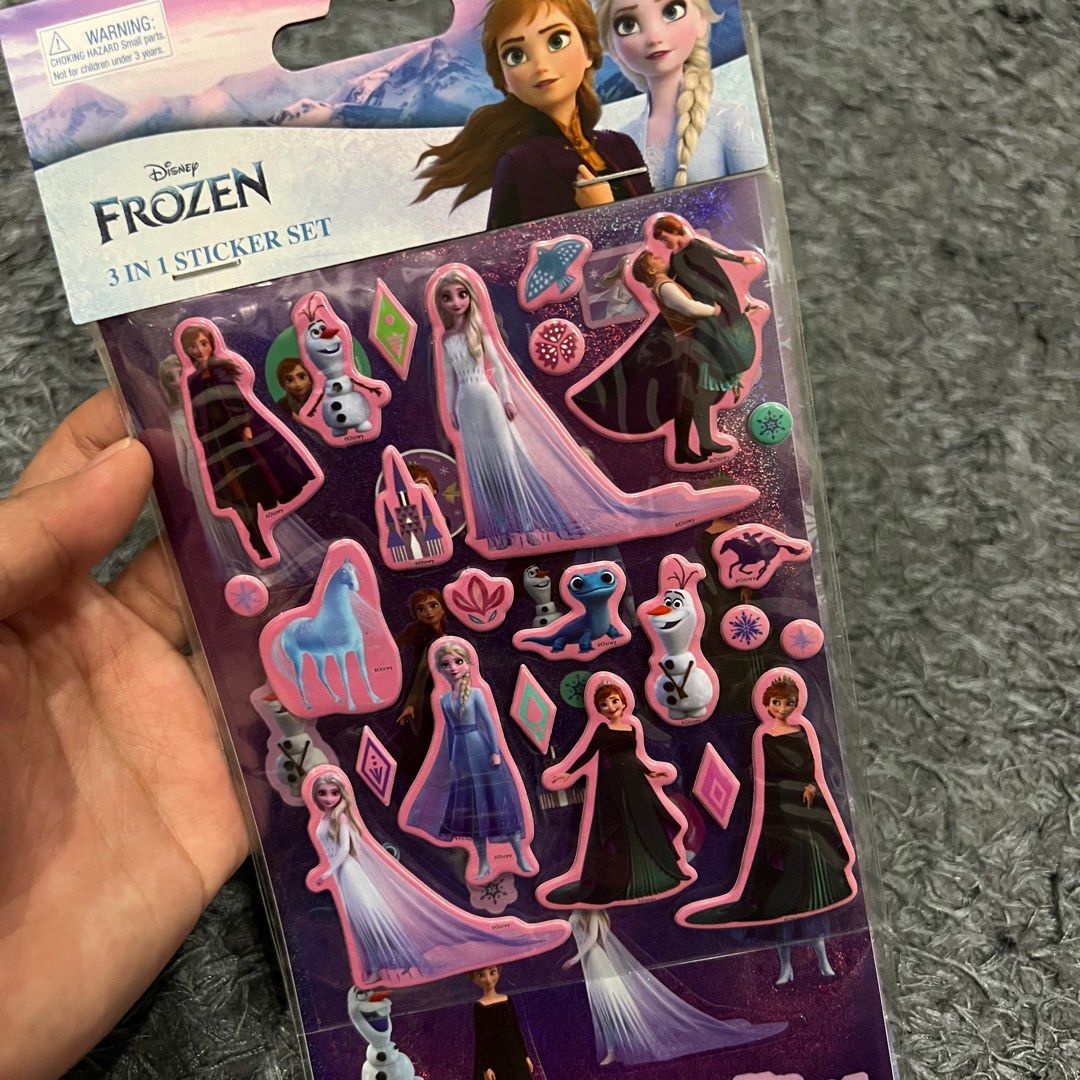 Frozen 3 in 1 Sticker Set, Hobbies & Toys, Stationery & Craft, Craft ...