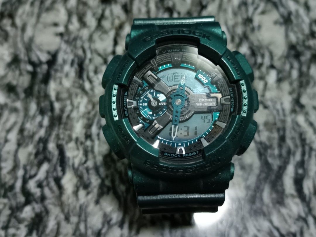 G Shock Green Analog Watch Men s Fashion Watches Accessories