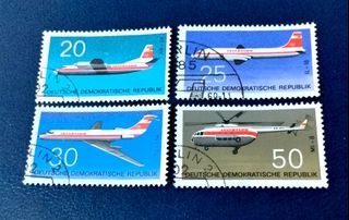 Germany DDR 1969 - Aviation - Airplanes & Helicoptors 4v. (used) COMPLETE SERIES