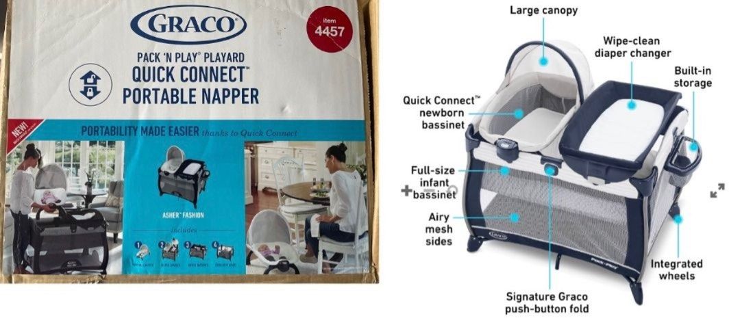 Graco pack and play 2024 quick connect portable napper