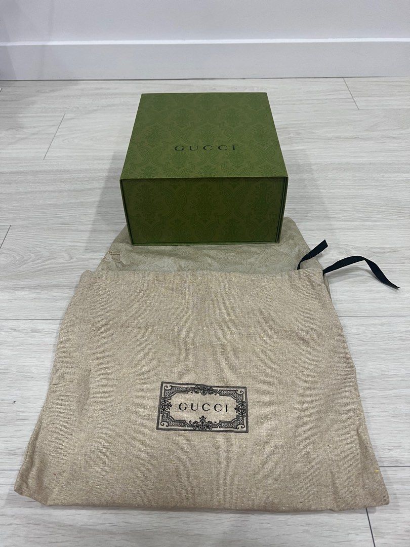 Each Gucci box dust bag and paper. H 12 m W 27cm x 22cm Luxury Bags Wallets on Carousell