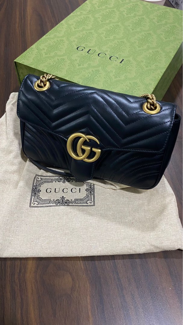 Gucci GG Marmont Matelassé Small Shoulder Bag, Barang Mewah, Tas