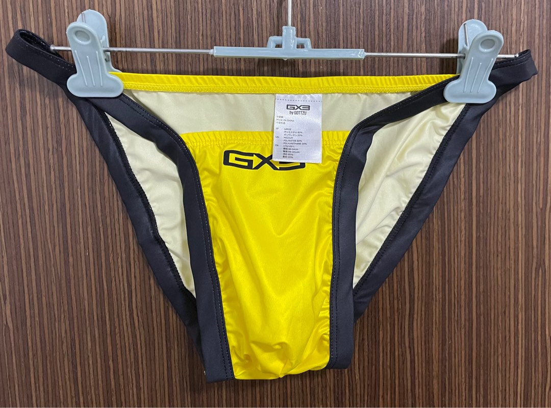 GX3 Gloss Touch DX Spicy Bikini, Black x Yellow, Men's Fashion