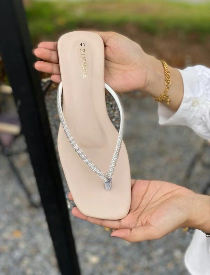 Heels sandal diamond for women selipar wanita rhinestone blink