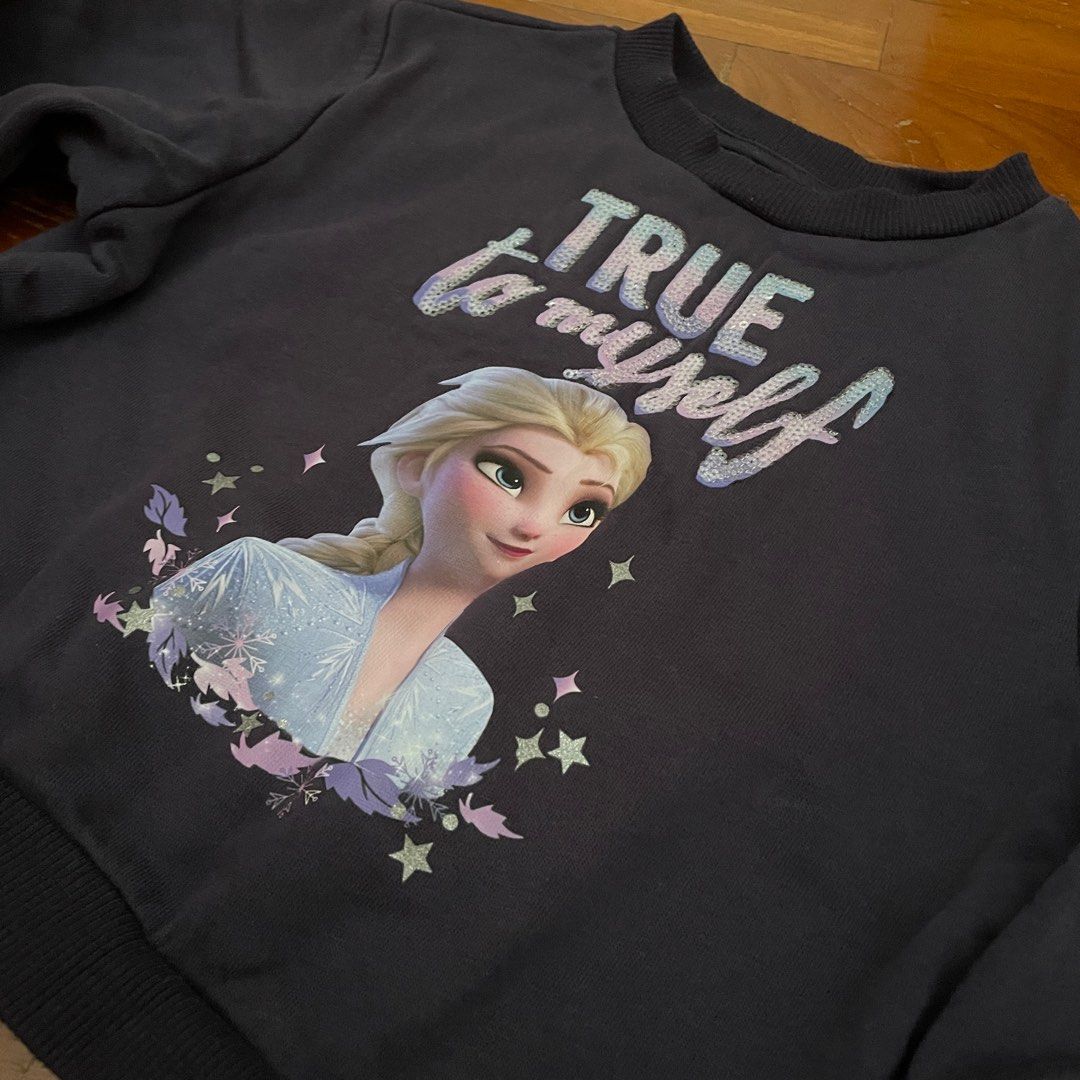 Frozen girls Jumper H&M, Babies & Kids, Babies & Kids Fashion on Carousell