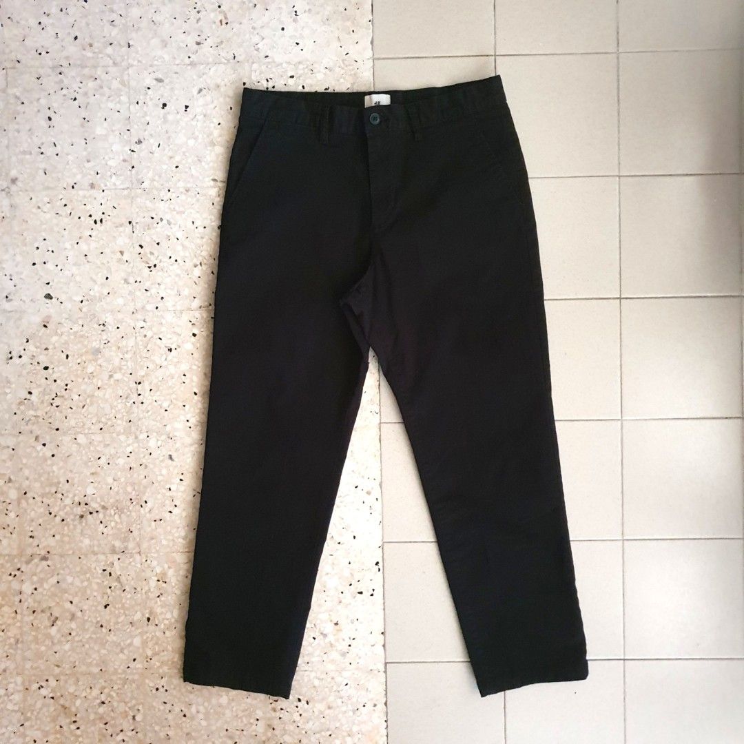 H&m black chinos men's online