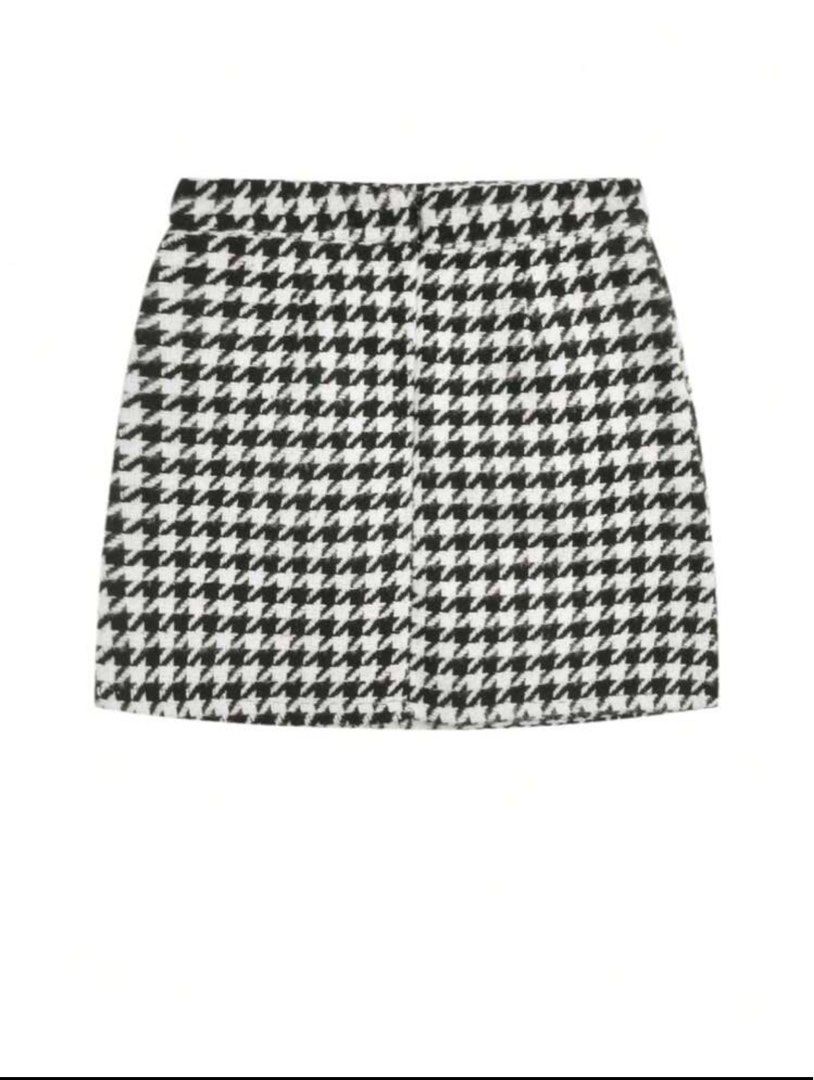 Tweed mini deals skirt houndstooth