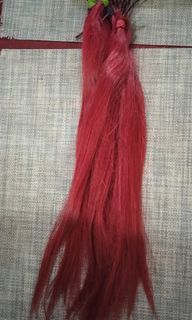 Human hair ext red