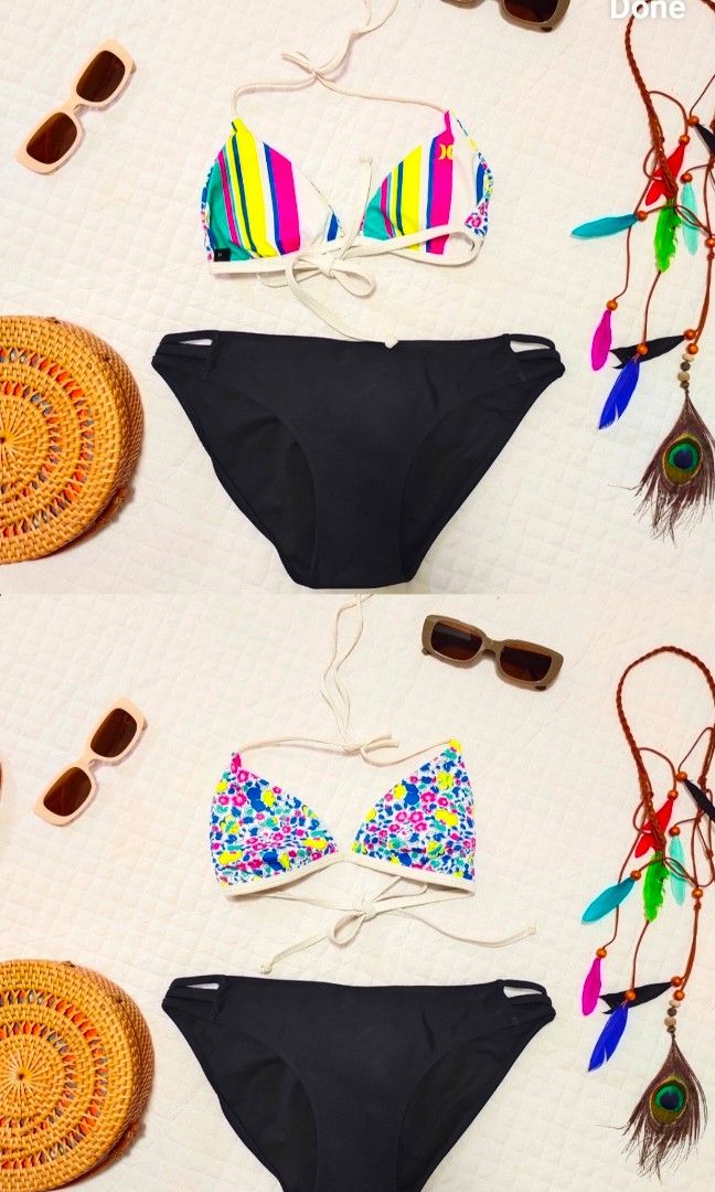 Hurley reversible top bikini Small (Category: Bikinis & Swimsuits) located in Manila. Submitted by leideclutter (Listing ID 1282907513, Image 1). Description: Lightly used Hurley reverrsible top bikini , just for ootd and collection. Small size. RFS: Decluttering.