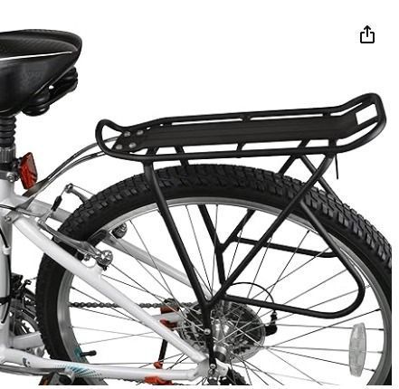 Ibera Bike Rack Bicycle Touring Carrier with Fender Board Frame Mounted for Heavier Top Side Loads Height Adjustable for 26 29