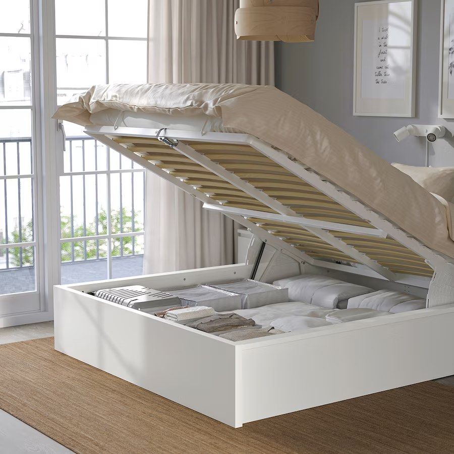 Ikea ottoman outlet king size bed