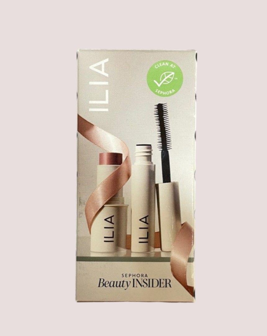 ilia beauty sephora beauty insider birthday gift mascara and blush set travel, Beauty & Personal