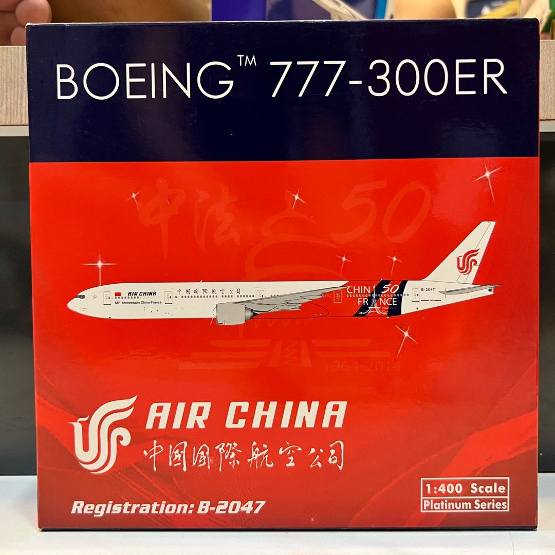 Phoenix 1:400 | Air China| Boeing 777-300ER | B-2047 | 50 Years with  France, Hobbies & Toys, Toys & Games on Carousell