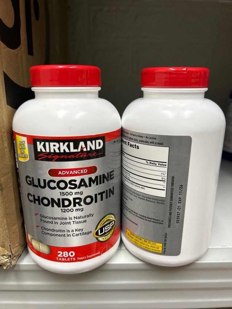 Kirkland Glucosamine Msm Kirkland Signature Glucosamine & Chondroitin, 280 Tablets Joint Health Support E Chondroitin & Glucosamine Nutritional Supplements - Foto 2