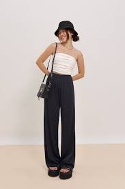 TAYLOR PLEATED LOUNGE PANTS (WHITE)
