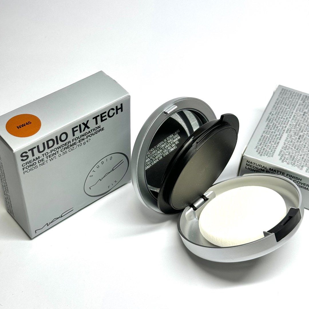 MAC Studio Fix Cream to Powder Foundation (Category: Makeup) located in Santa Maria. Submitted by grave.ty (Listing ID 1282979305, Image 2). Description: Natural Matte Finish! Shade: NW45 only No other shade 2 stocks available Authentic 💯 Complete with box See photos for more details 💌Message for orders or offers Shipping via Flash Express ₱60-₱80 pesos shipping fee only .