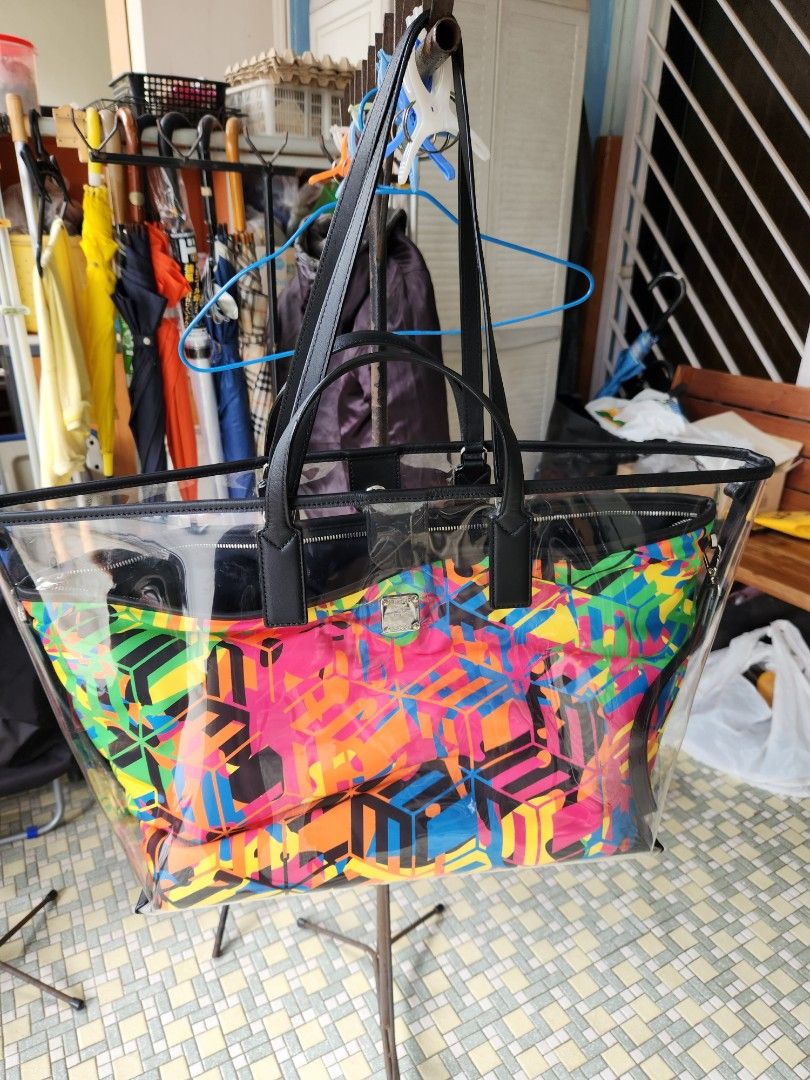 Clear mcm bag discount
