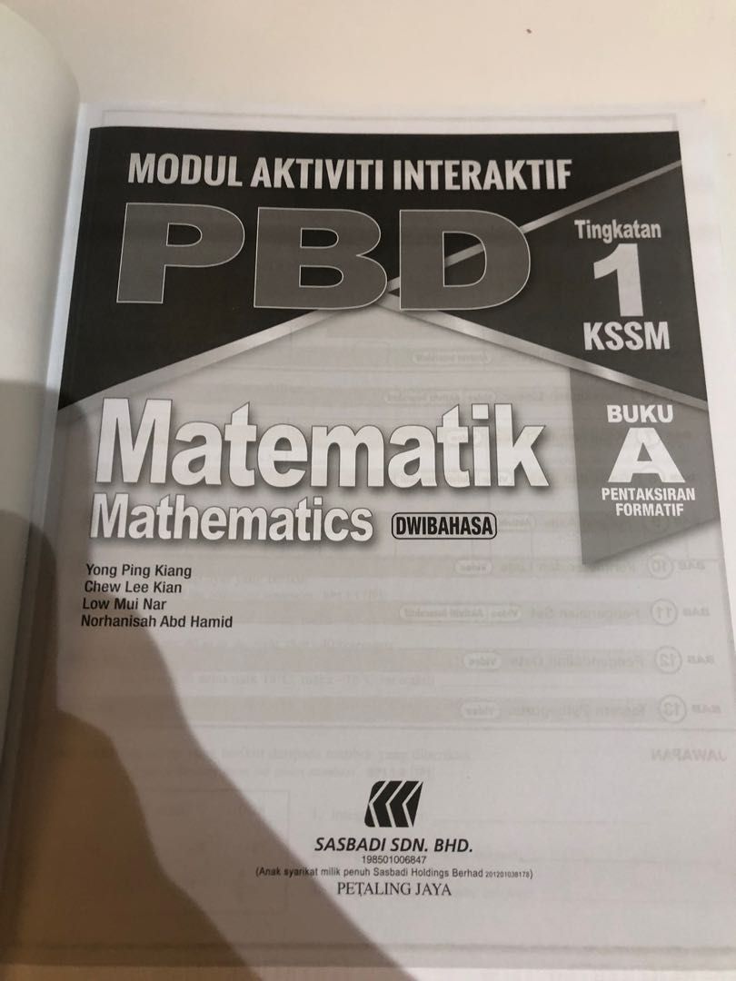 Modul Aktiviti PBD Mathematics Form 1, Hobbies & Toys, Books ...