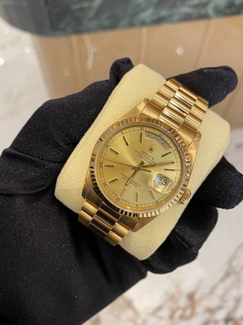 NEW YEAR SALE ROLEX DAY DATE PRESIDENT 18K 750 YELLOW GOLD REF