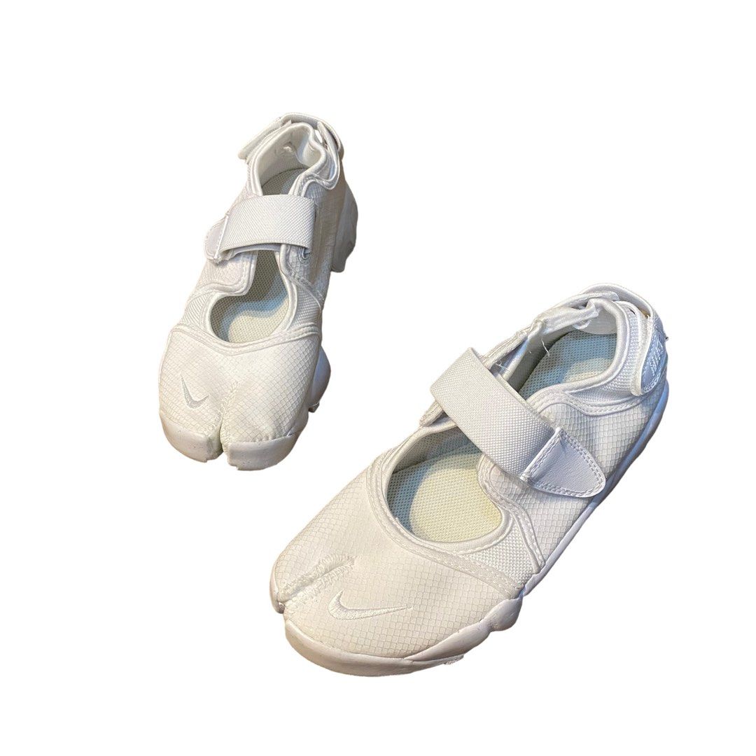 Nike Air Rift tabi sneakers (Category: Sneakers) located in Taguig. Submitted by ShopCesca (Listing ID 1282917488, Image 3). Description: Goretex water repellent material. Stays white longer!.