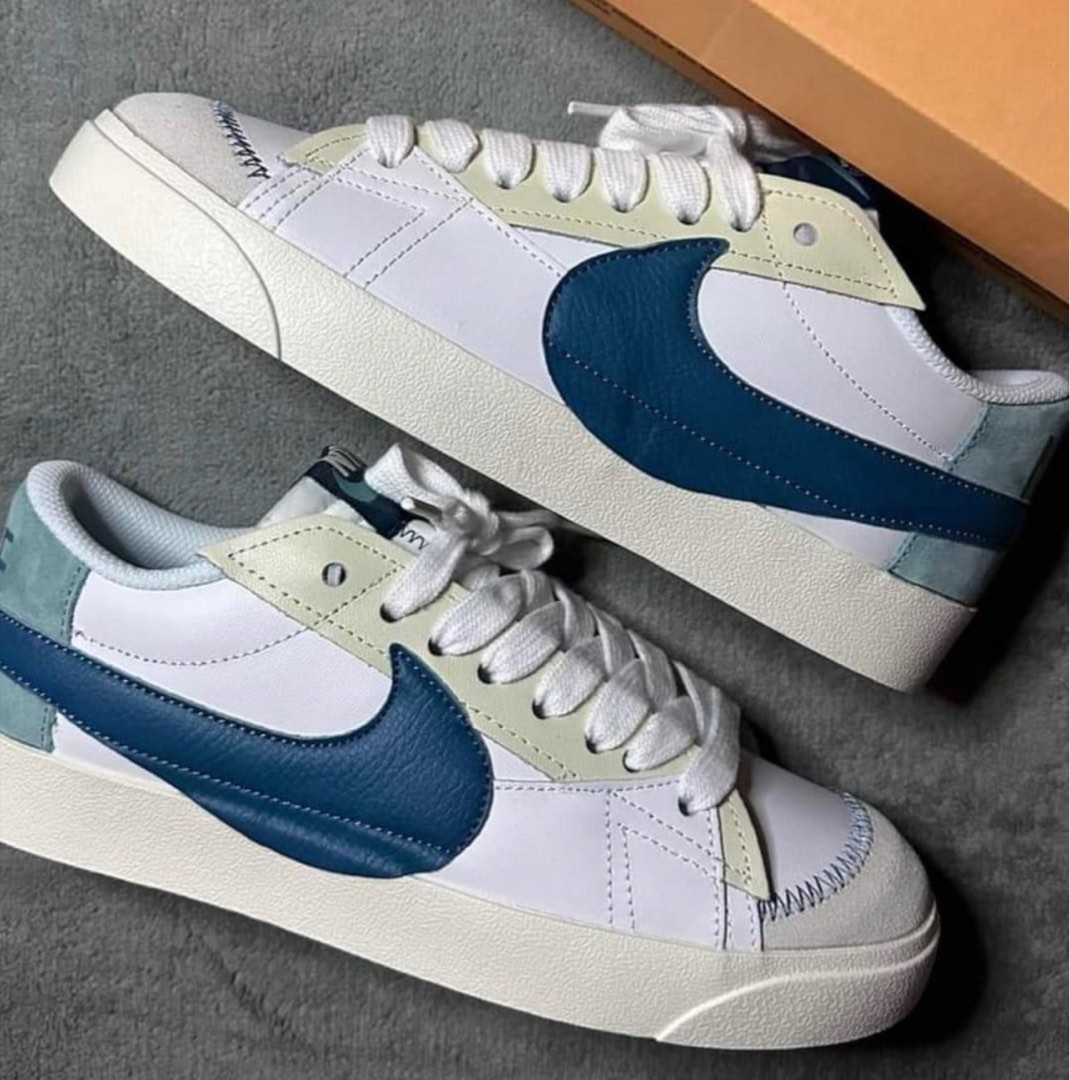 blue green nike blazers